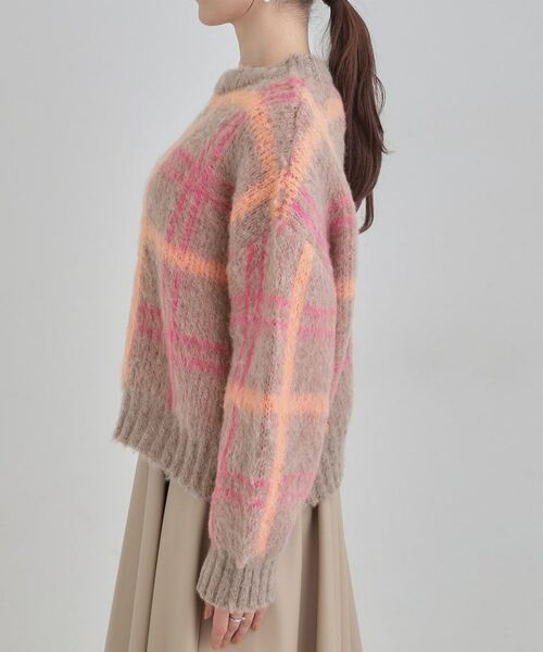 SHOO・LA・RUE / シューラルー ニット・セーター | 【S-LL】チェック柄ふわふわニット | 詳細14