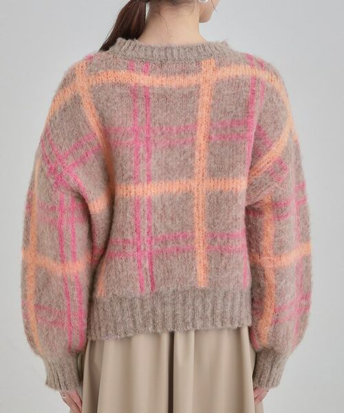 SHOO・LA・RUE / シューラルー ニット・セーター | 【S-LL】チェック柄ふわふわニット | 詳細15