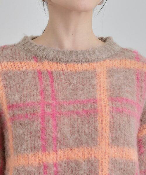 SHOO・LA・RUE / シューラルー ニット・セーター | 【S-LL】チェック柄ふわふわニット | 詳細16