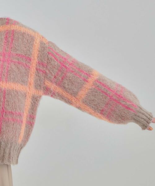 SHOO・LA・RUE / シューラルー ニット・セーター | 【S-LL】チェック柄ふわふわニット | 詳細17