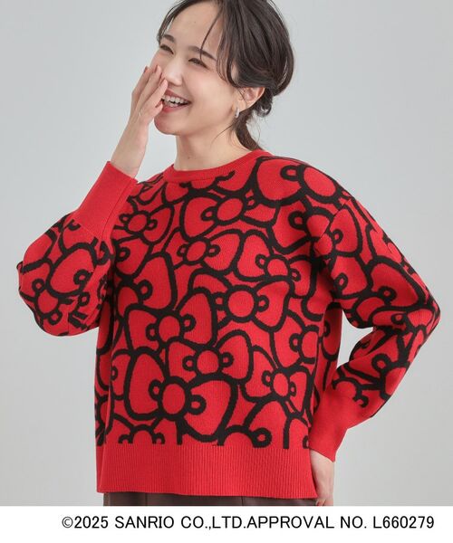 SHOO・LA・RUE / シューラルー ニット・セーター | 【HELLO KITTY コラボ】スウェットライクニット(レッド(562))