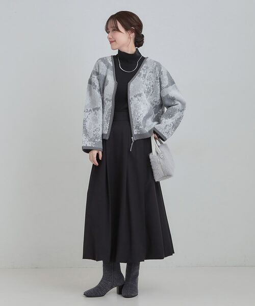 SHOO・LA・RUE / シューラルー カーディガン・ボレロ | 【洗濯機可】柄アソート VネックZIPカーディガン | 詳細11