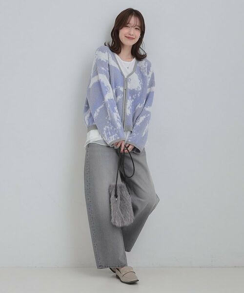 SHOO・LA・RUE / シューラルー カーディガン・ボレロ | 【洗濯機可】柄アソート VネックZIPカーディガン | 詳細15