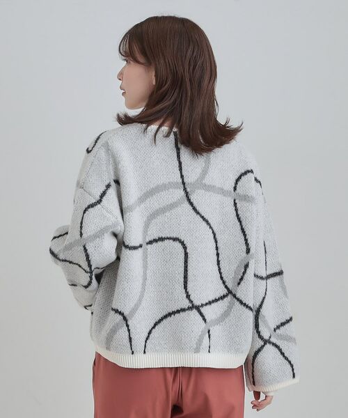 SHOO・LA・RUE / シューラルー カーディガン・ボレロ | 【洗濯機可】柄アソート VネックZIPカーディガン | 詳細2