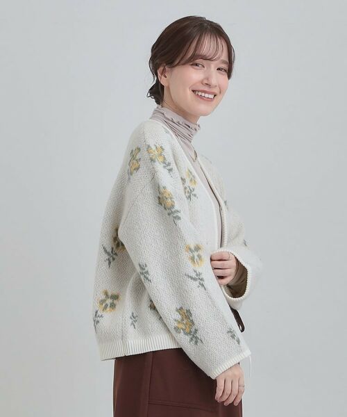 SHOO・LA・RUE / シューラルー カーディガン・ボレロ | 【洗濯機可】柄アソート VネックZIPカーディガン | 詳細22