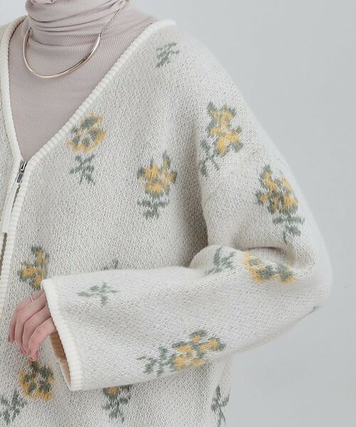 SHOO・LA・RUE / シューラルー カーディガン・ボレロ | 【洗濯機可】柄アソート VネックZIPカーディガン | 詳細29