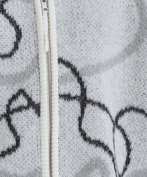 SHOO・LA・RUE / シューラルー カーディガン・ボレロ | 【洗濯機可】柄アソート VネックZIPカーディガン | 詳細4