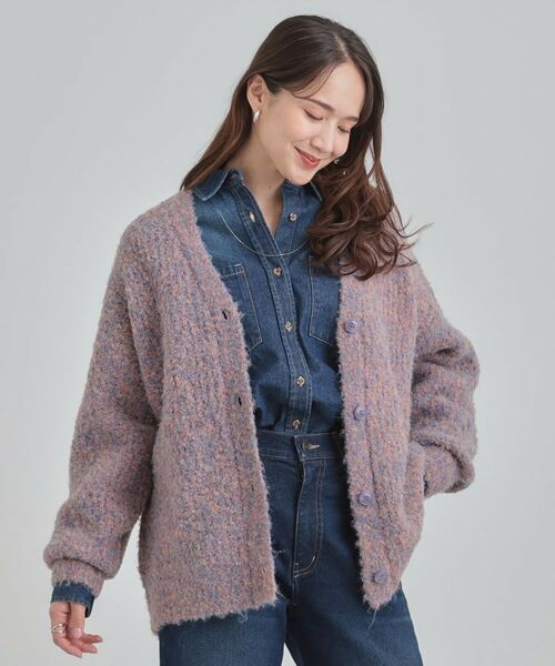 SHOO・LA・RUE / シューラルー カーディガン・ボレロ | ブークレカラーVネックカーディガン | 詳細13