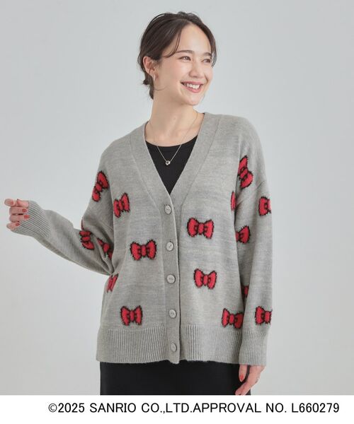 SHOO・LA・RUE / シューラルー カーディガン・ボレロ | 【HELLO KITTY コラボ】Vネックジャカードカーディガン | 詳細1