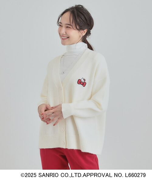 SHOO・LA・RUE / シューラルー カーディガン・ボレロ | 【HELLO KITTY コラボ】Vネックジャカードカーディガン | 詳細5