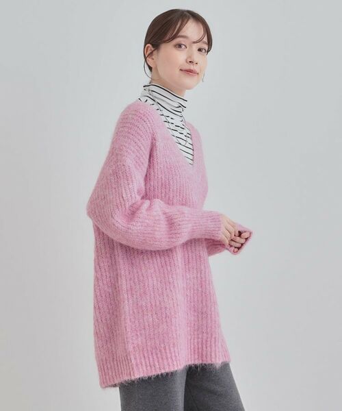 SHOO・LA・RUE / シューラルー チュニック | ふわふわタッチ Vネックニットチュニック | 詳細10