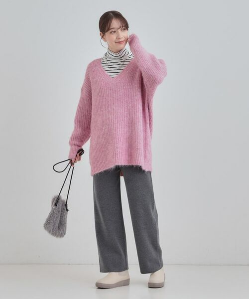 SHOO・LA・RUE / シューラルー チュニック | ふわふわタッチ Vネックニットチュニック | 詳細11