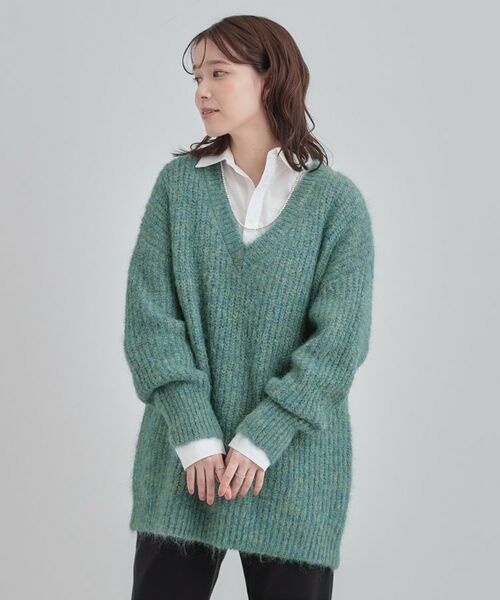 SHOO・LA・RUE / シューラルー チュニック | ふわふわタッチ Vネックニットチュニック | 詳細13