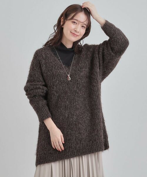 SHOO・LA・RUE / シューラルー チュニック | ふわふわタッチ Vネックニットチュニック | 詳細5