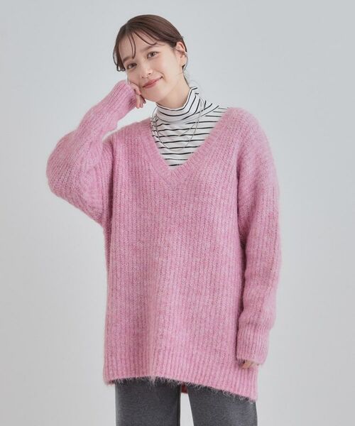 SHOO・LA・RUE / シューラルー チュニック | ふわふわタッチ Vネックニットチュニック | 詳細9