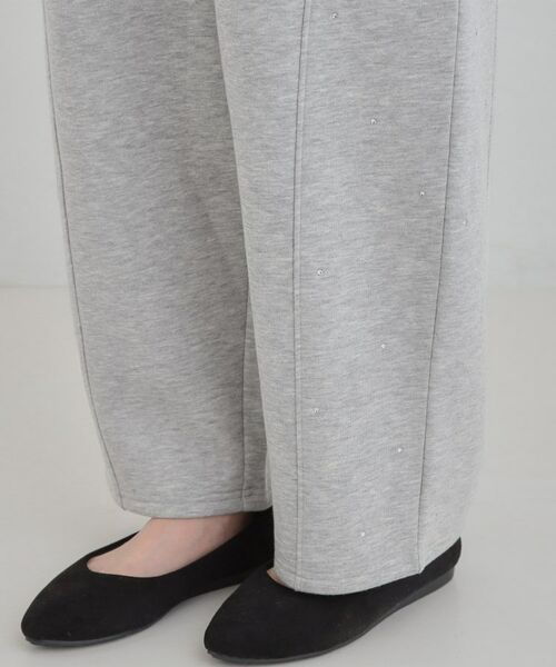 SHOO・LA・RUE / シューラルー パンツ | 【あったか】裏起毛ストーン付きスウェットカーブパンツ | 詳細14