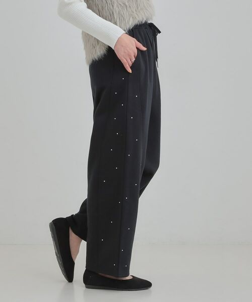 SHOO・LA・RUE / シューラルー パンツ | 【あったか】裏起毛ストーン付きスウェットカーブパンツ | 詳細2