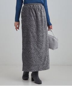 SHOO・LA・RUE / シューラルー ロング・マキシ丈スカート | 【あったか】両面起毛 ベロアレオパード柄スカート