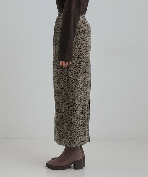 SHOO・LA・RUE / シューラルー ロング・マキシ丈スカート | 【あったか】両面起毛 ベロアレオパード柄スカート | 詳細10