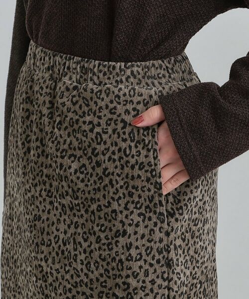 SHOO・LA・RUE / シューラルー ロング・マキシ丈スカート | 【あったか】両面起毛 ベロアレオパード柄スカート | 詳細14