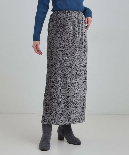 SHOO・LA・RUE / シューラルー ロング・マキシ丈スカート | 【あったか】両面起毛 ベロアレオパード柄スカート | 詳細2