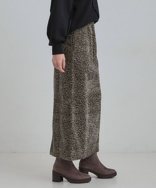 SHOO・LA・RUE / シューラルー ロング・マキシ丈スカート | 【あったか】両面起毛 ベロアレオパード柄スカート | 詳細6