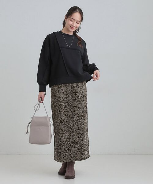 SHOO・LA・RUE / シューラルー ロング・マキシ丈スカート | 【あったか】両面起毛 ベロアレオパード柄スカート | 詳細7