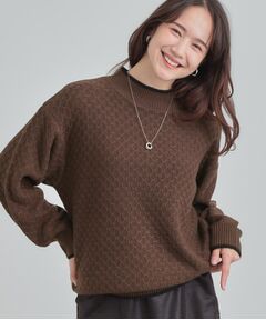 SHOO・LA・RUE / シューラルー ニット・セーター | 【洗濯機可/毛玉レス】配色がアクセント ダイヤ柄ゆるニット