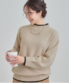 SHOO・LA・RUE / シューラルー ニット・セーター | 【洗濯機可/毛玉レス】配色がアクセント ダイヤ柄ゆるニット