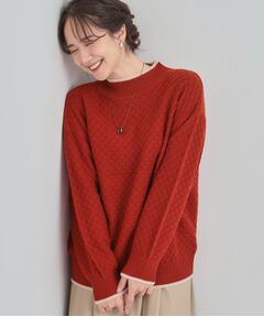 SHOO・LA・RUE / シューラルー ニット・セーター | 【洗濯機可/毛玉レス】配色がアクセント ダイヤ柄ゆるニット