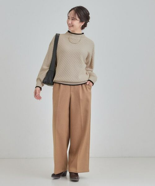 SHOO・LA・RUE / シューラルー ニット・セーター | 【洗濯機可/毛玉レス】配色がアクセント ダイヤ柄ゆるニット | 詳細11
