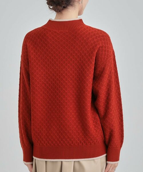 SHOO・LA・RUE / シューラルー ニット・セーター | 【洗濯機可/毛玉レス】配色がアクセント ダイヤ柄ゆるニット | 詳細23