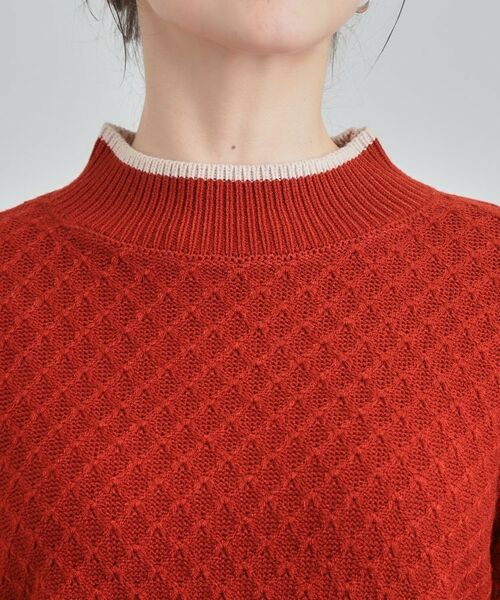 SHOO・LA・RUE / シューラルー ニット・セーター | 【洗濯機可/毛玉レス】配色がアクセント ダイヤ柄ゆるニット | 詳細24
