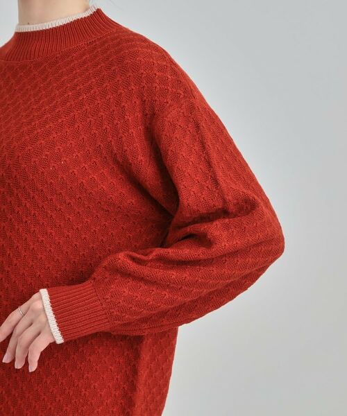 SHOO・LA・RUE / シューラルー ニット・セーター | 【洗濯機可/毛玉レス】配色がアクセント ダイヤ柄ゆるニット | 詳細25