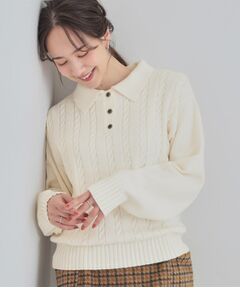 SHOO・LA・RUE / シューラルー ニット・セーター | 【S-LL】襟付きケーブルニット