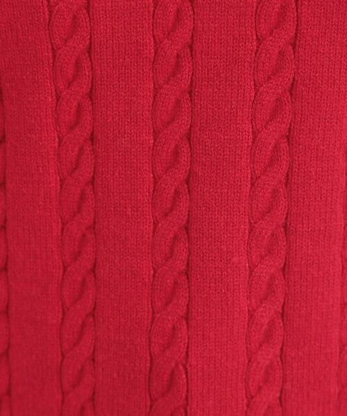 SHOO・LA・RUE / シューラルー ニット・セーター | 【S-LL】配色ボタンがポイント 襟付きケーブルニット | 詳細12