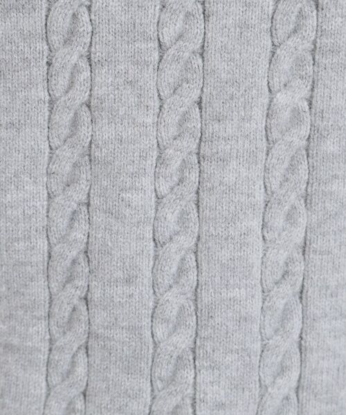 SHOO・LA・RUE / シューラルー ニット・セーター | 【S-LL】配色ボタンがポイント 襟付きケーブルニット | 詳細8