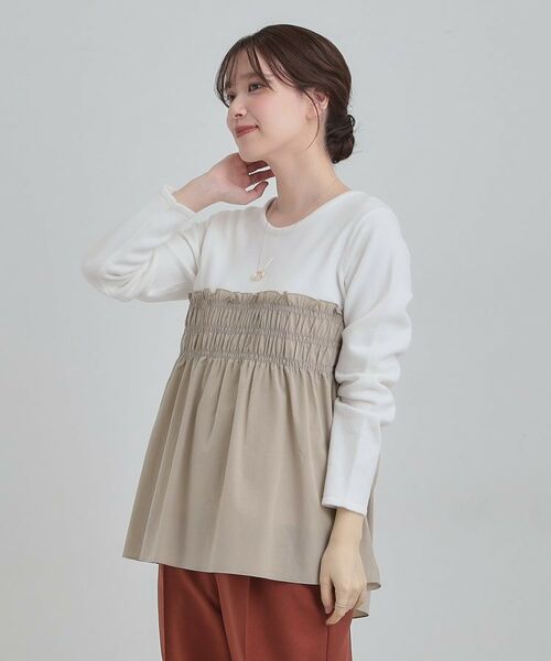 SHOO・LA・RUE / シューラルー チュニック | 【S-LL】ビスチェ風ドッキングトップス | 詳細10