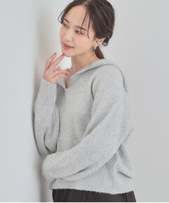 SHOO・LA・RUE / シューラルー ニット・セーター | 【S-LL】ふんわり Vネックフードニット