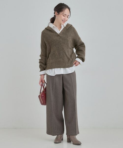 SHOO・LA・RUE / シューラルー ニット・セーター | 【S-LL】ふんわり Vネックフードニット | 詳細11