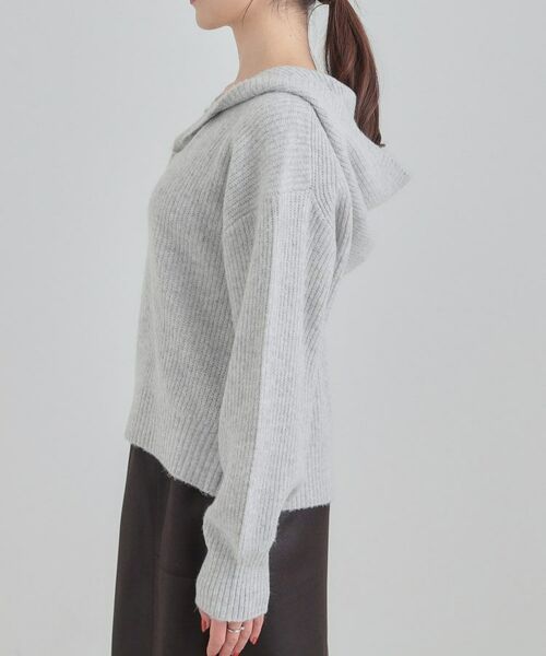 SHOO・LA・RUE / シューラルー ニット・セーター | 【S-LL】ふんわり Vネックフードニット | 詳細14