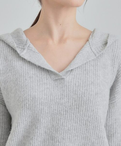 SHOO・LA・RUE / シューラルー ニット・セーター | 【S-LL】ふんわり Vネックフードニット | 詳細16