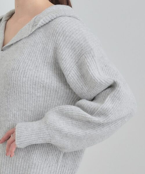 SHOO・LA・RUE / シューラルー ニット・セーター | 【S-LL】ふんわり Vネックフードニット | 詳細17