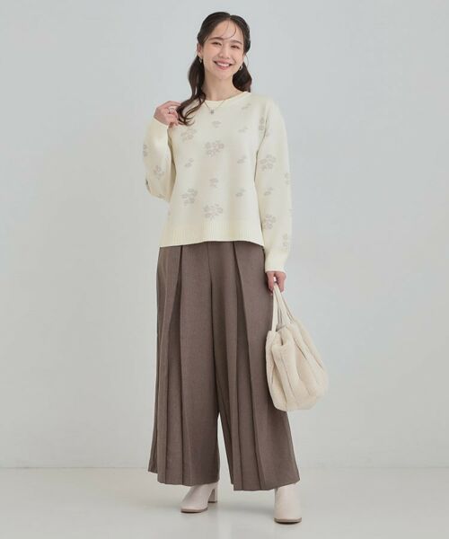 SHOO・LA・RUE / シューラルー ニット・セーター | 【S‐LL】大人上品な レトロフラワーニット | 詳細3