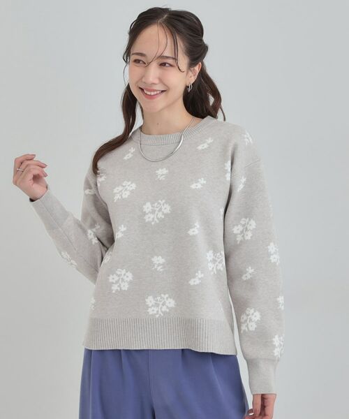 SHOO・LA・RUE / シューラルー ニット・セーター | 【S‐LL】大人上品な レトロフラワーニット | 詳細5