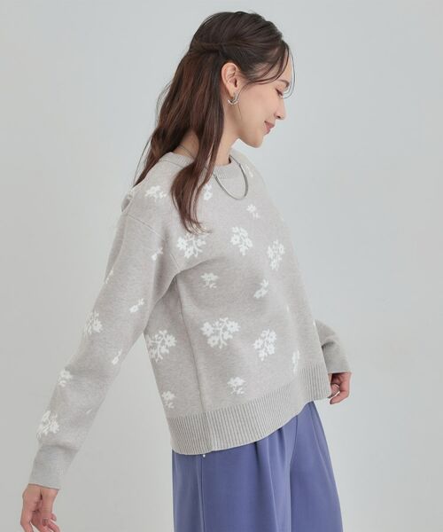 SHOO・LA・RUE / シューラルー ニット・セーター | 【S‐LL】大人上品な レトロフラワーニット | 詳細6