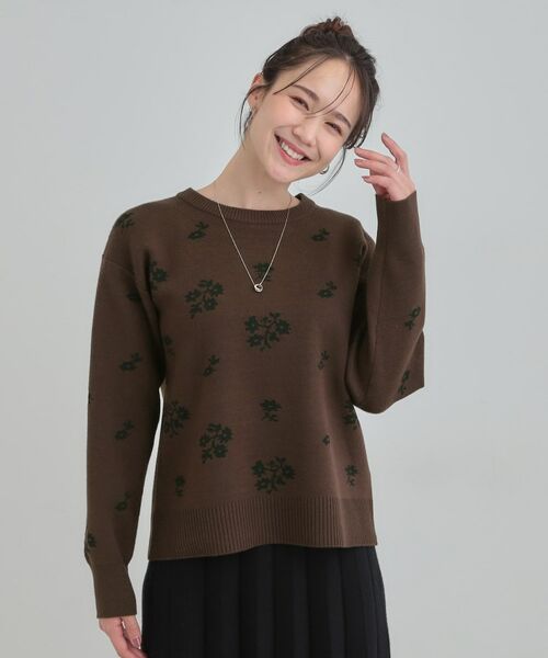 SHOO・LA・RUE / シューラルー ニット・セーター | 【S‐LL】大人上品な レトロフラワーニット | 詳細9