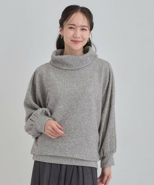 SHOO・LA・RUE / シューラルー カットソー | お顔周りをスッキリ見せるオフタートルリブドルマン | 詳細1