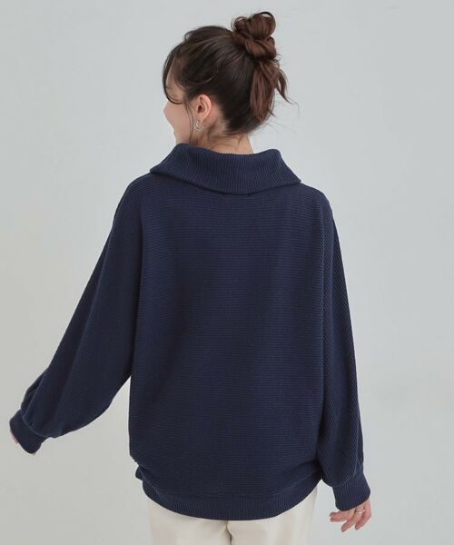 SHOO・LA・RUE / シューラルー カットソー | お顔周りをスッキリ見せるオフタートルリブドルマン | 詳細10