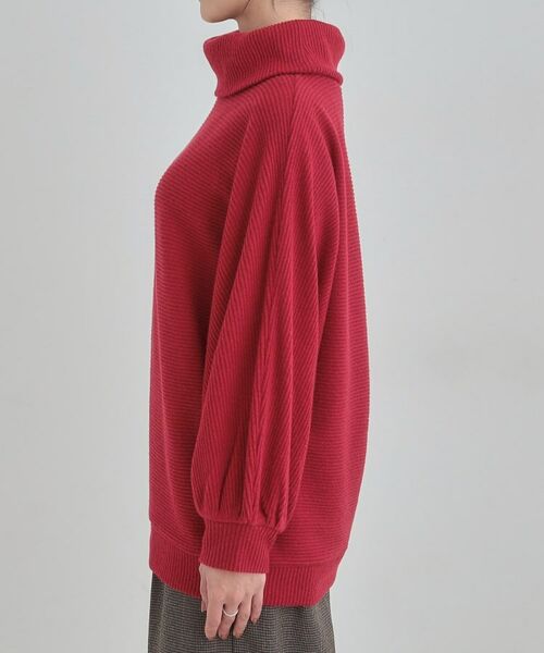 SHOO・LA・RUE / シューラルー カットソー | お顔周りをスッキリ見せるオフタートルリブドルマン | 詳細14